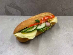 Surdegsbaguette (Ost/Skinka)